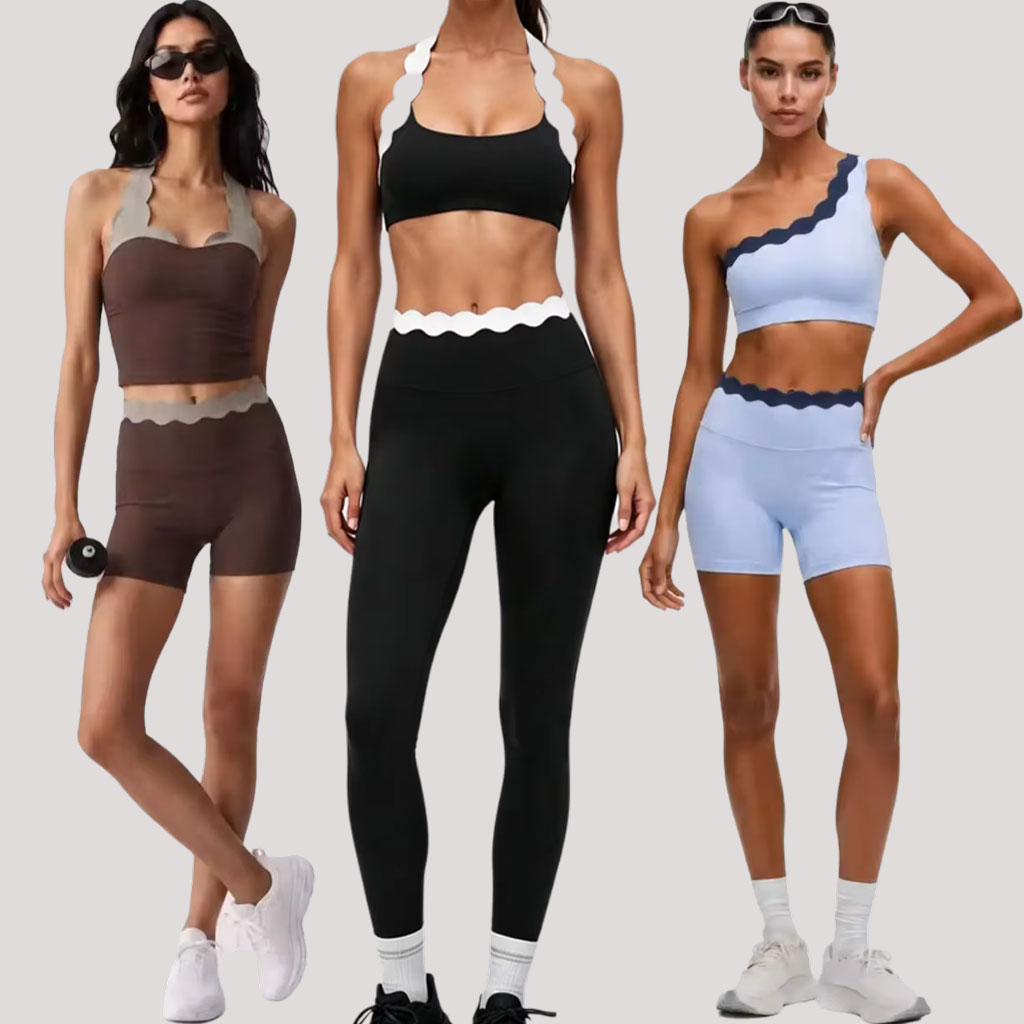 Lace Bralette Set - Kadın 2 Parçalı Yoga Kıyafeti İki